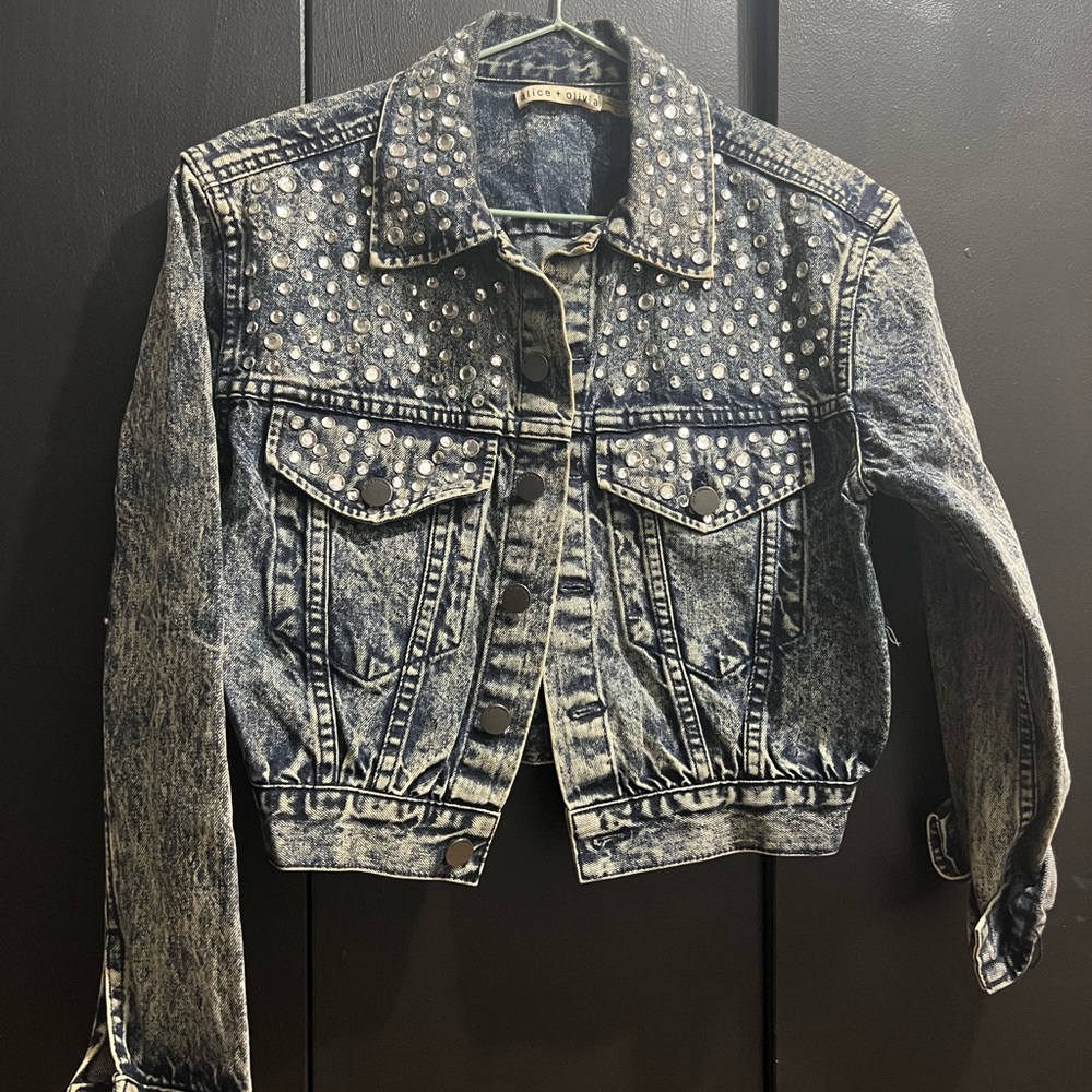 Alice + Olivia Studded Jean Jacket